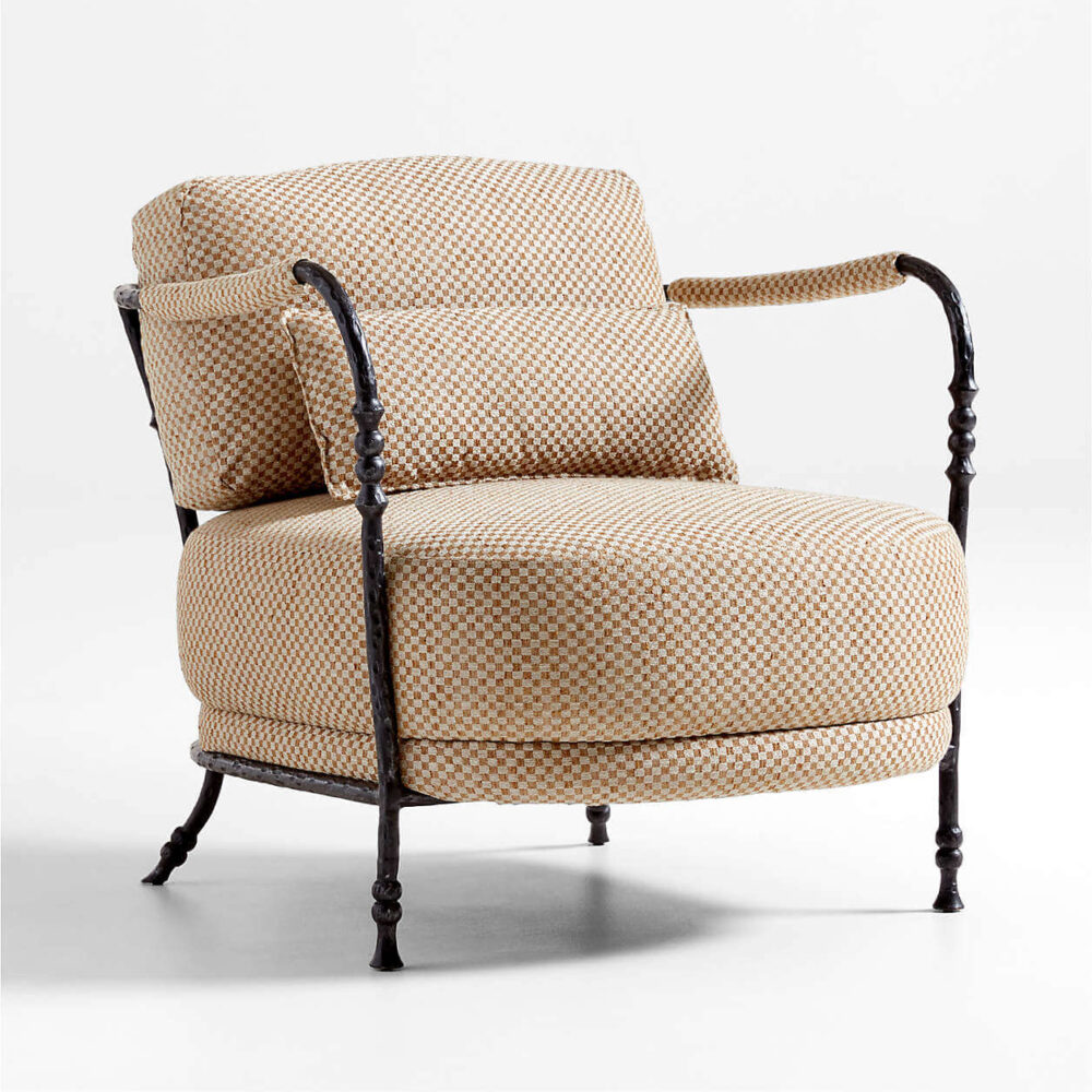 ⁦Polly Sand Brown Accent Chair⁩ - الصورة ⁦3⁩