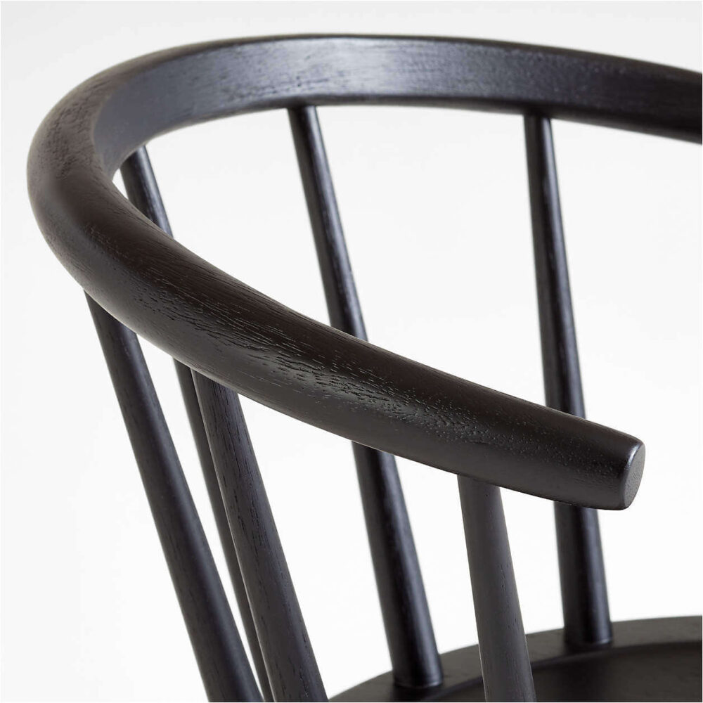 ⁦Pali Black Hardwood Dining Chair⁩ - الصورة ⁦2⁩